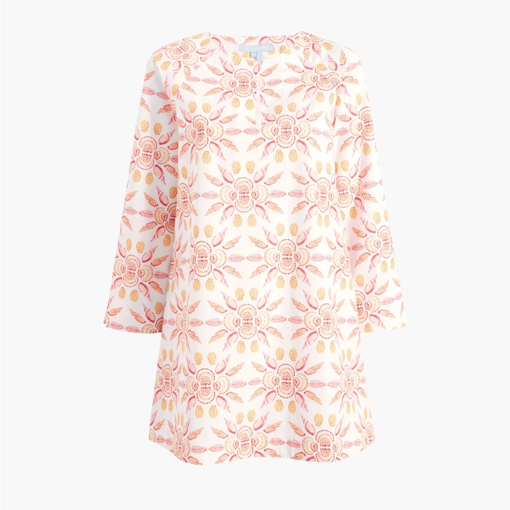 Hill House Artemis Orange Shell Mosaic Dress